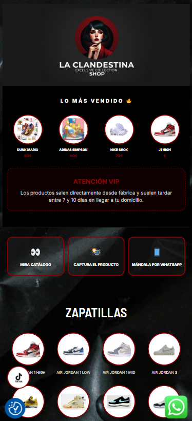 Ejemplo Catálogo Cliente La Clandestina